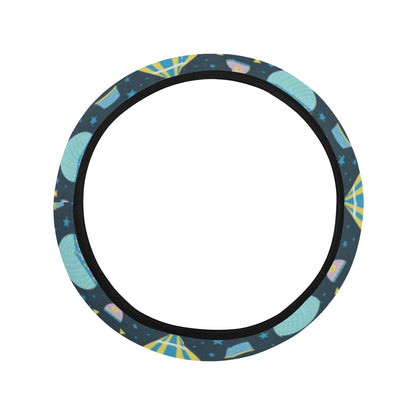 Ballon Pattern Print Design 06 Steering Wheel Cover with Elastic Edge