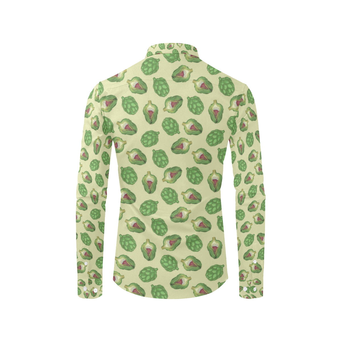 Artichoke Pattern Print Design 03 Men's Long Sleeve Shirt