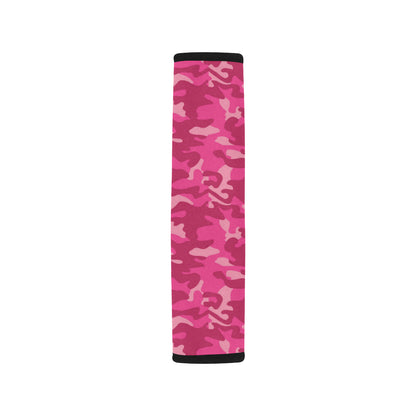 Camo Pink Pattern Print Design 01 Car Seat Belt Cover