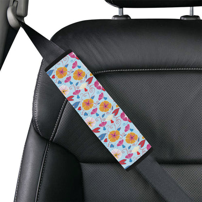 Morning Glory Pattern Print Design MG06 Car Seat Belt Cover