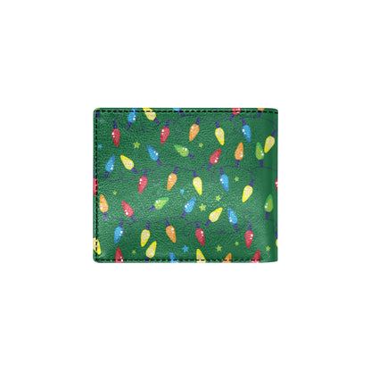 Christmas Light Pattern Print Design 02 Men's ID Card Wallet