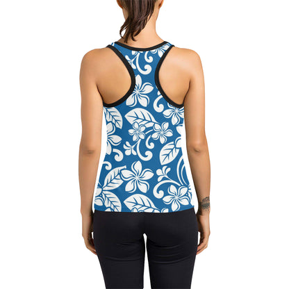 Plumeria Pattern Print Design PM013 Women's Racerback Tank Top