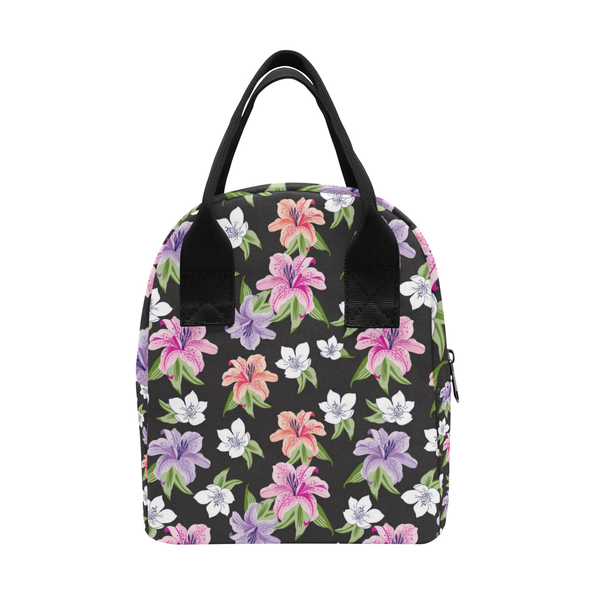 Lily Pattern Print Design LY02 Insulated Lunch Bag
