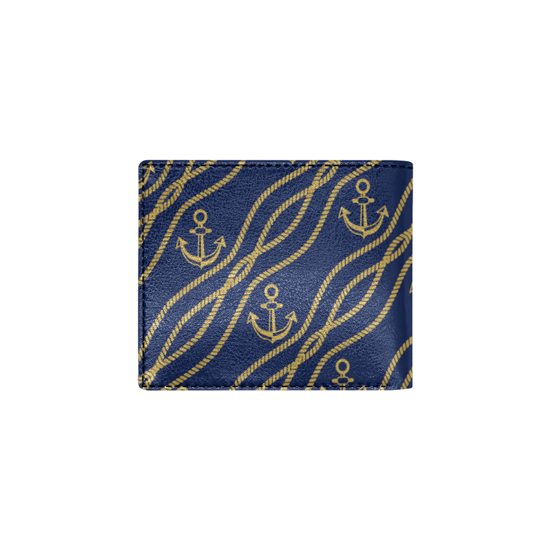 Nautical Anchor Rope  Pattern Men's ID Card Wallet