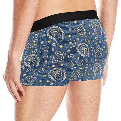 Jean Paisley Pattern Print Design 01 Men's Boxer Briefs