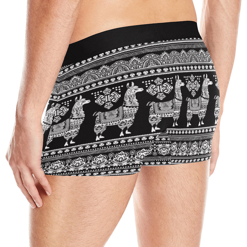 Llama Aztec Style Pattern Print Design 01 Men's Boxer Briefs