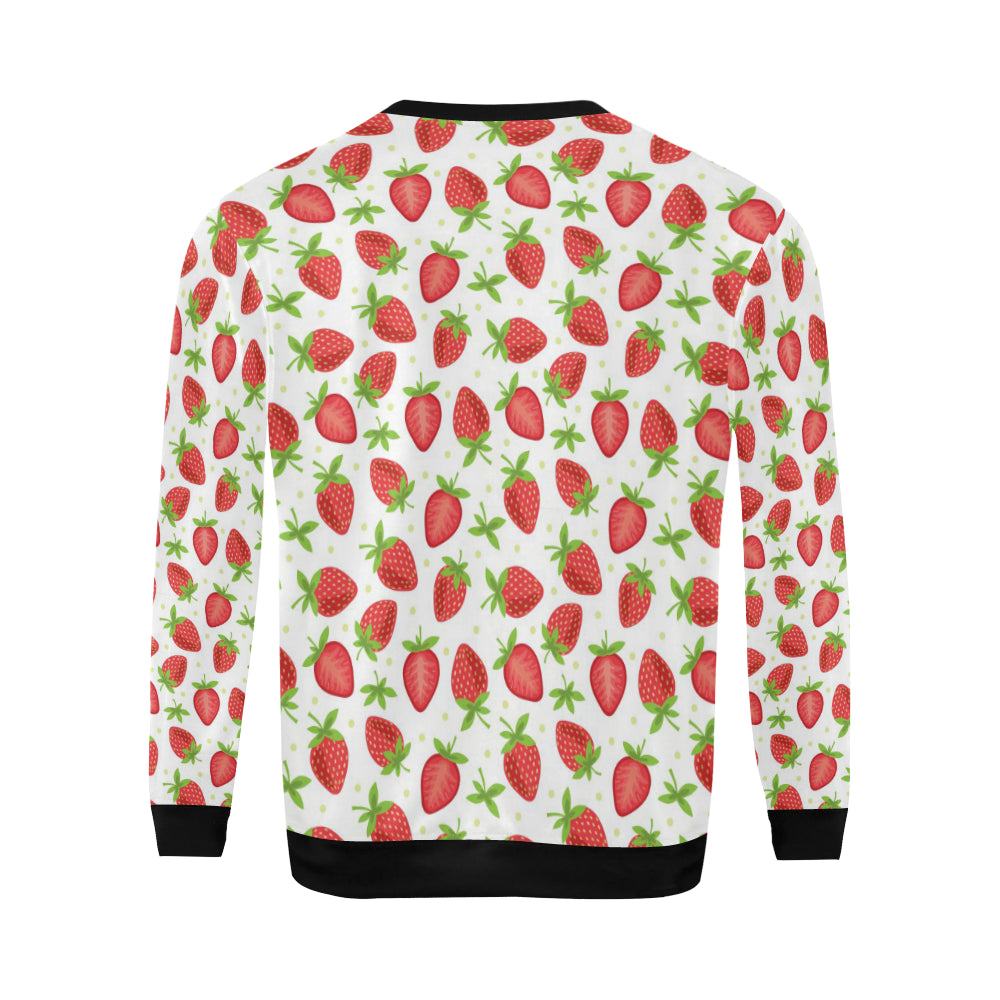 Strawberry Pattern Print Design SB07 Men Long Sleeve Sweatshirt