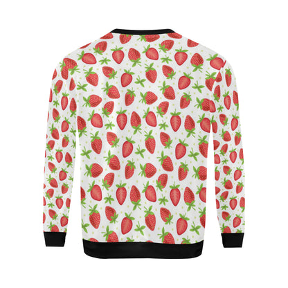 Strawberry Pattern Print Design SB07 Men Long Sleeve Sweatshirt