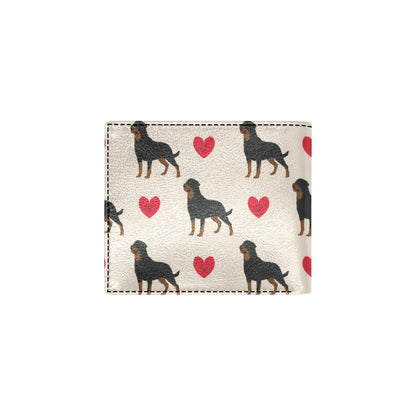 Rottweiler Pattern Print Design A02 Men's ID Card Wallet