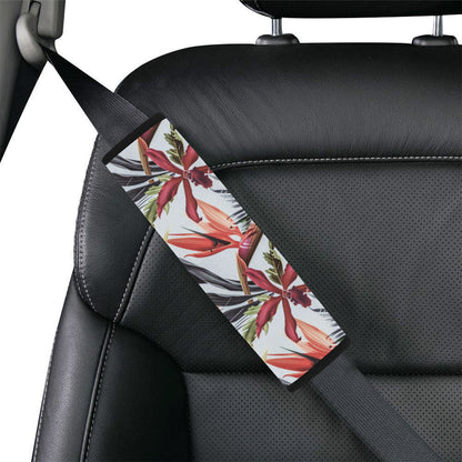 Tropical Flower Pattern Print Design TF021 Car Seat Belt Cover