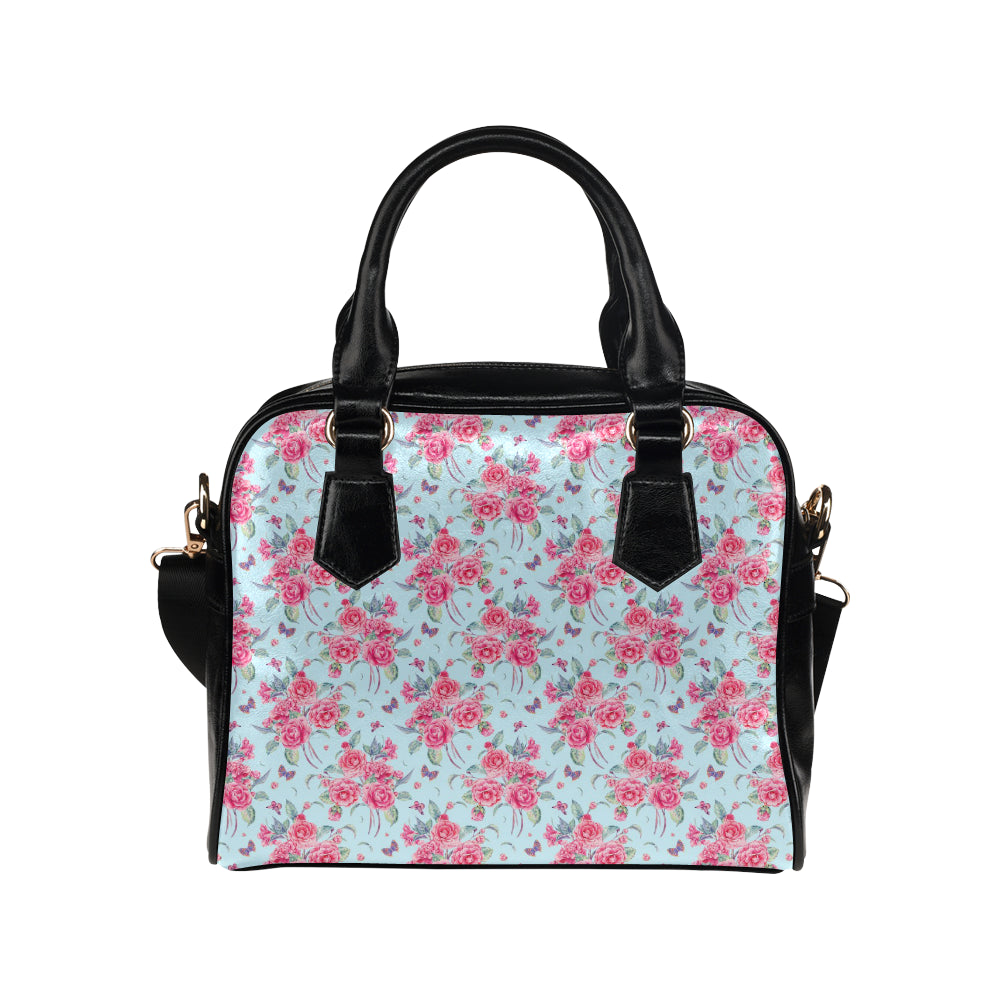 Camellia Pattern Print Design 01 Shoulder Handbag