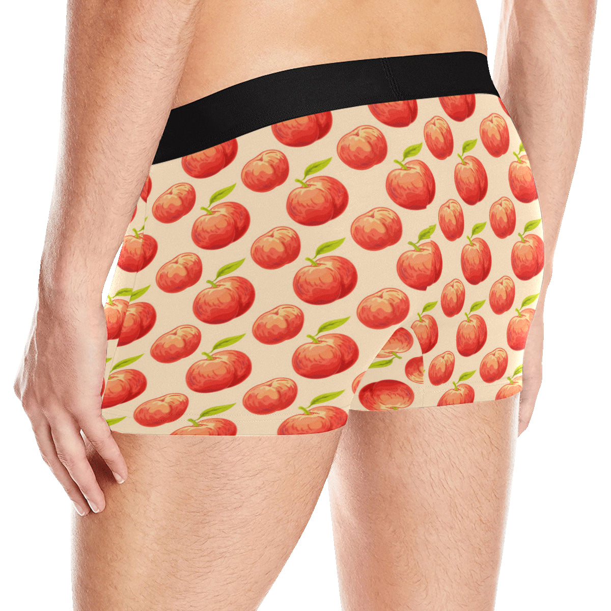 Peach Pattern Print Design A03 Men's Boxer Briefs