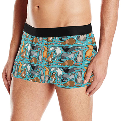 Ferret Pattern Print Design 03 Men's Boxer Briefs