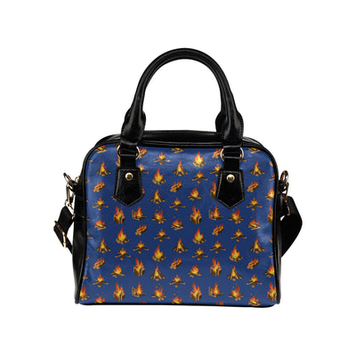 Campfire Pattern Print Design 03 Shoulder Handbag