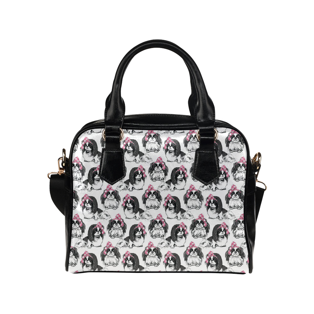 Japanese Chin Pattern Print Design 01 Shoulder Handbag