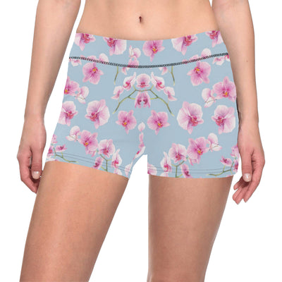 Orchid Pink Pattern Print Design OR01 Yoga Shorts