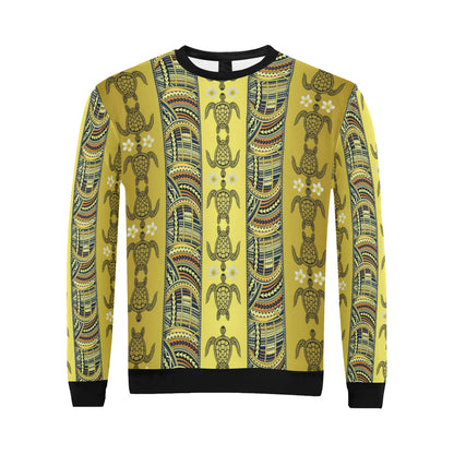 Polynesian Turtle Hawaiian Design Print Men Long Sleeve Sweatshirt