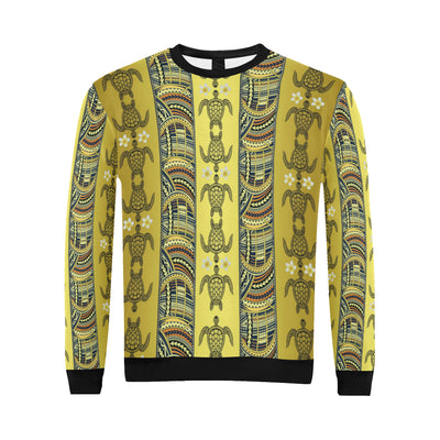 Polynesian Turtle Hawaiian Design Print Men Long Sleeve Sweatshirt