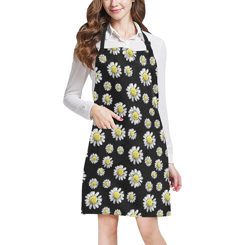 Daisy Pattern Print Design DS01 Apron with Pocket