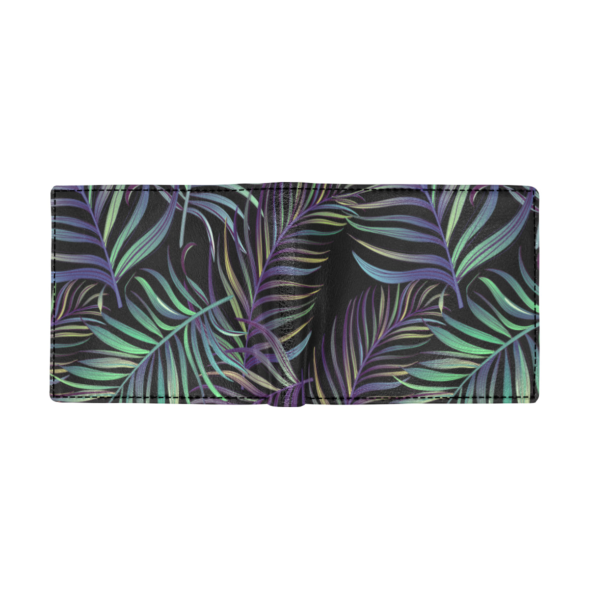 Tropical Palm Leaves Pattern Brightness Men's ID Card Wallet