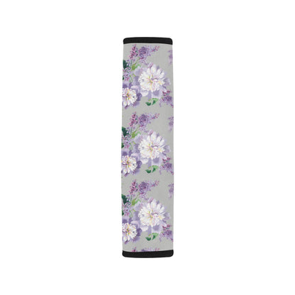 Lilac Pattern Print Design LI07 Car Seat Belt Cover