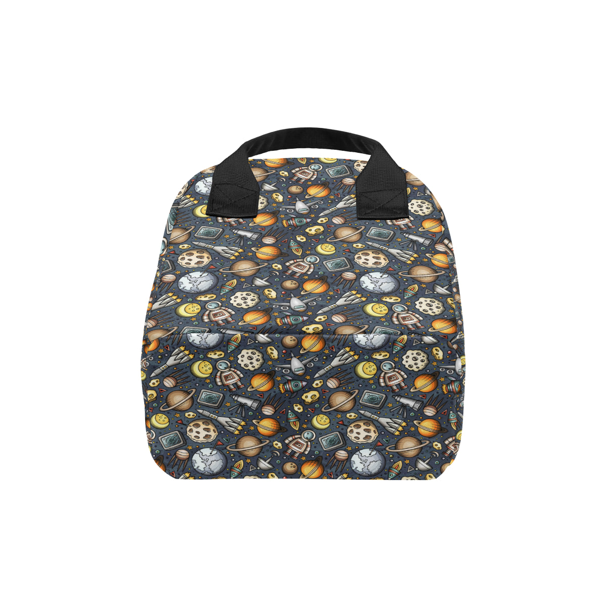 Space Pattern Print Insulated Lunch Bag