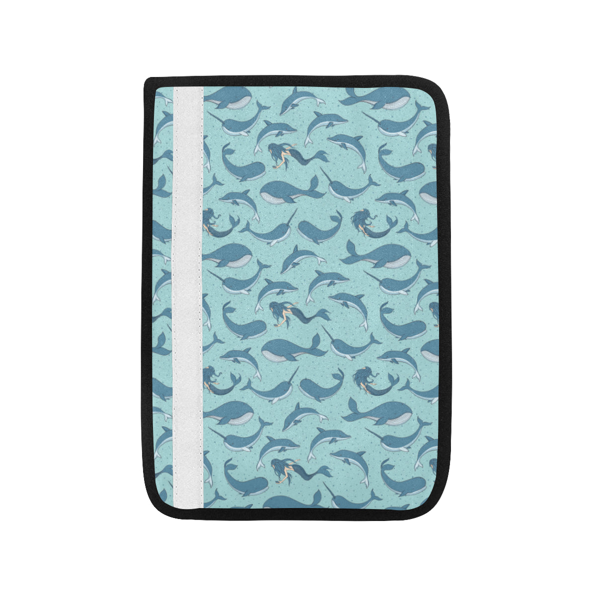 Narwhal Themed Print Car Seat Belt Cover