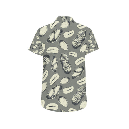 Peanut Pattern Print Design A01 Men's Short Sleeve Button Up Shirt
