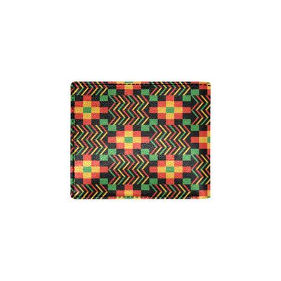 Kente Pattern Print Design 01 Men's ID Card Wallet