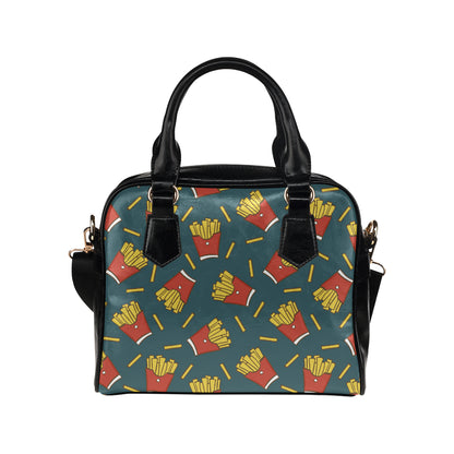 French Fried Pattern Print Design 04 Shoulder Handbag