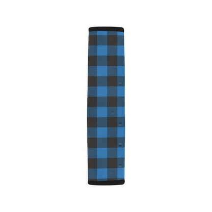 Buffalo check Blue Pattern Print Design 03 Car Seat Belt Cover