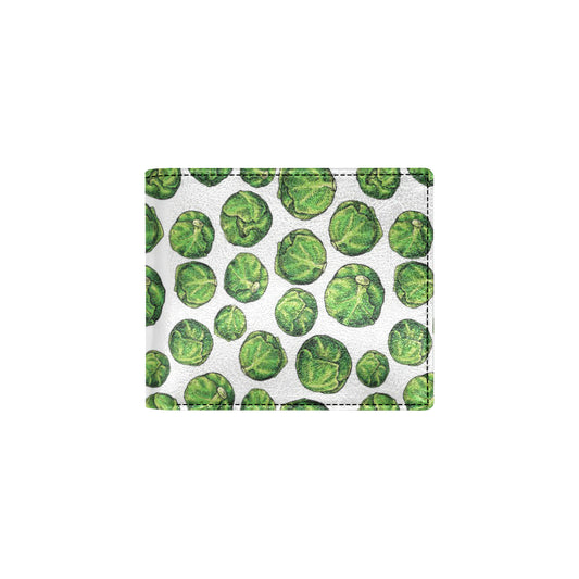 Brussels Sprouts Pattern Print Design 02 Men's ID Card Wallet