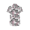 Cherry Blossom Pattern Print Design CB03 Men's Short Sleeve Button Up Shirt