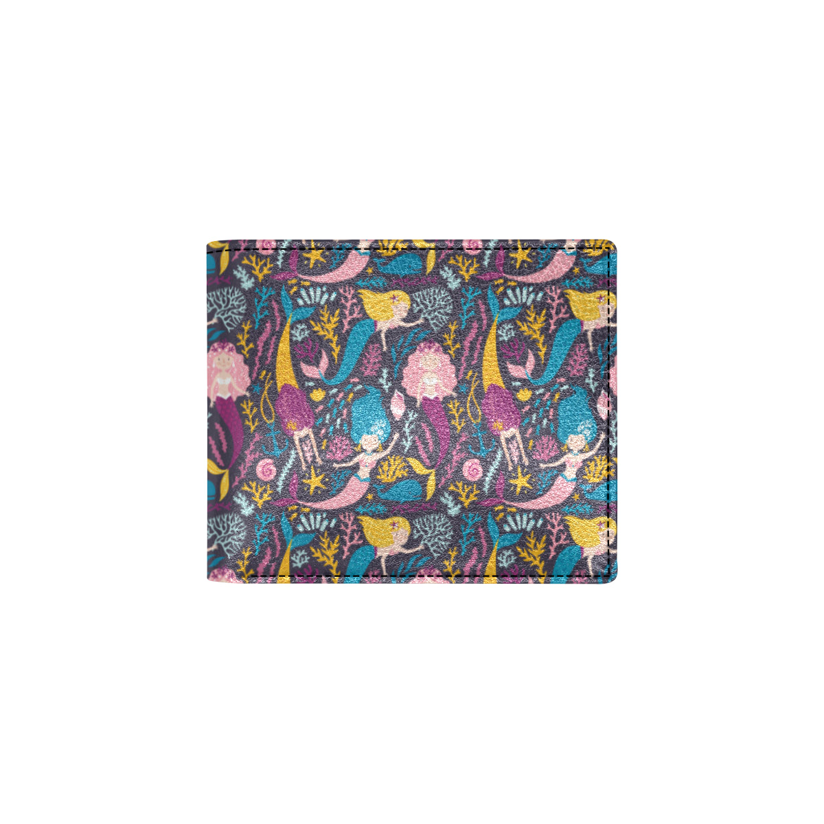 Mermaid Pattern Print Design 08 Men's ID Card Wallet