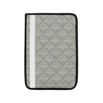 Damask Grey Elegant Print Pattern Car Seat Belt Cover