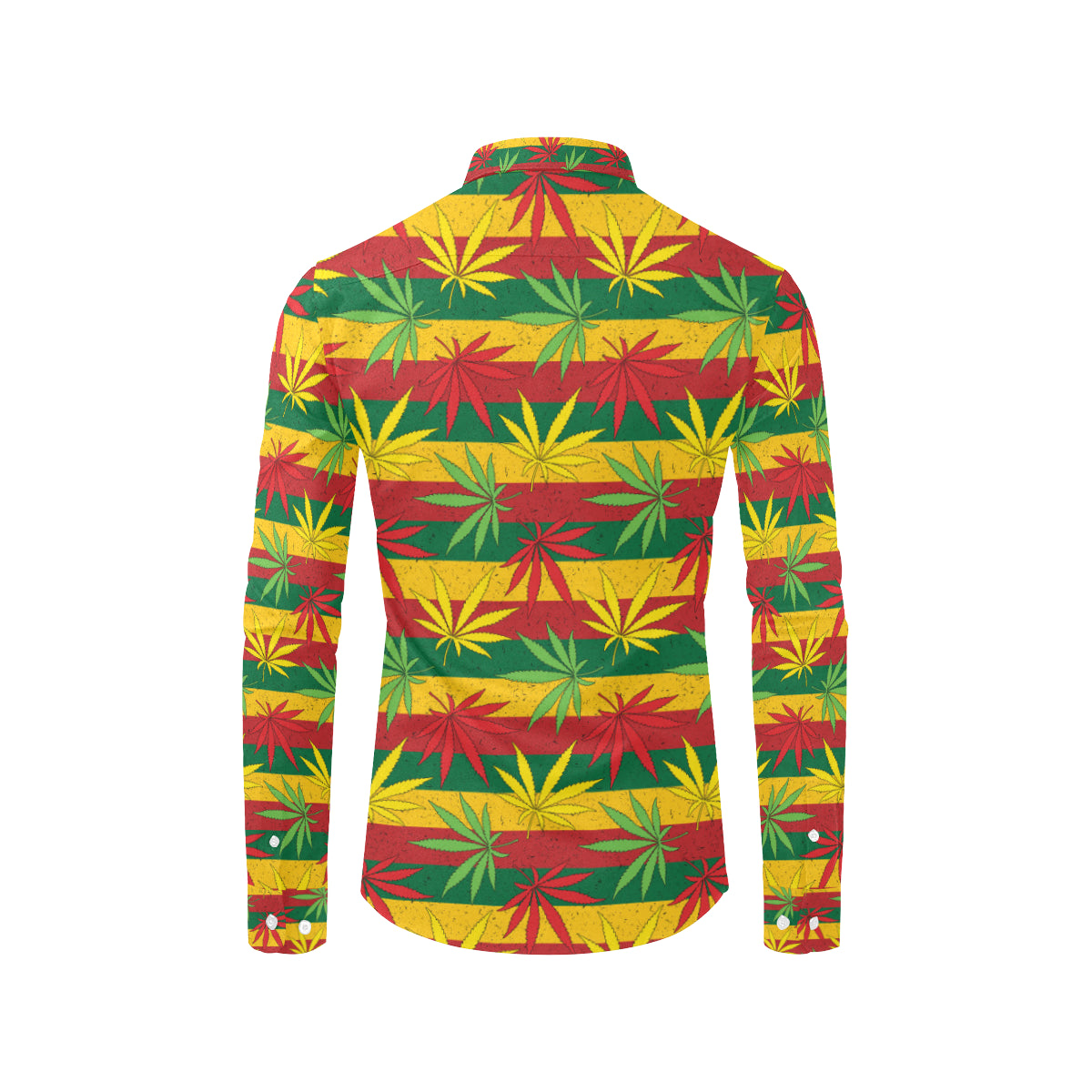 Rasta Pattern Print Design A03 Men's Long Sleeve Shirt
