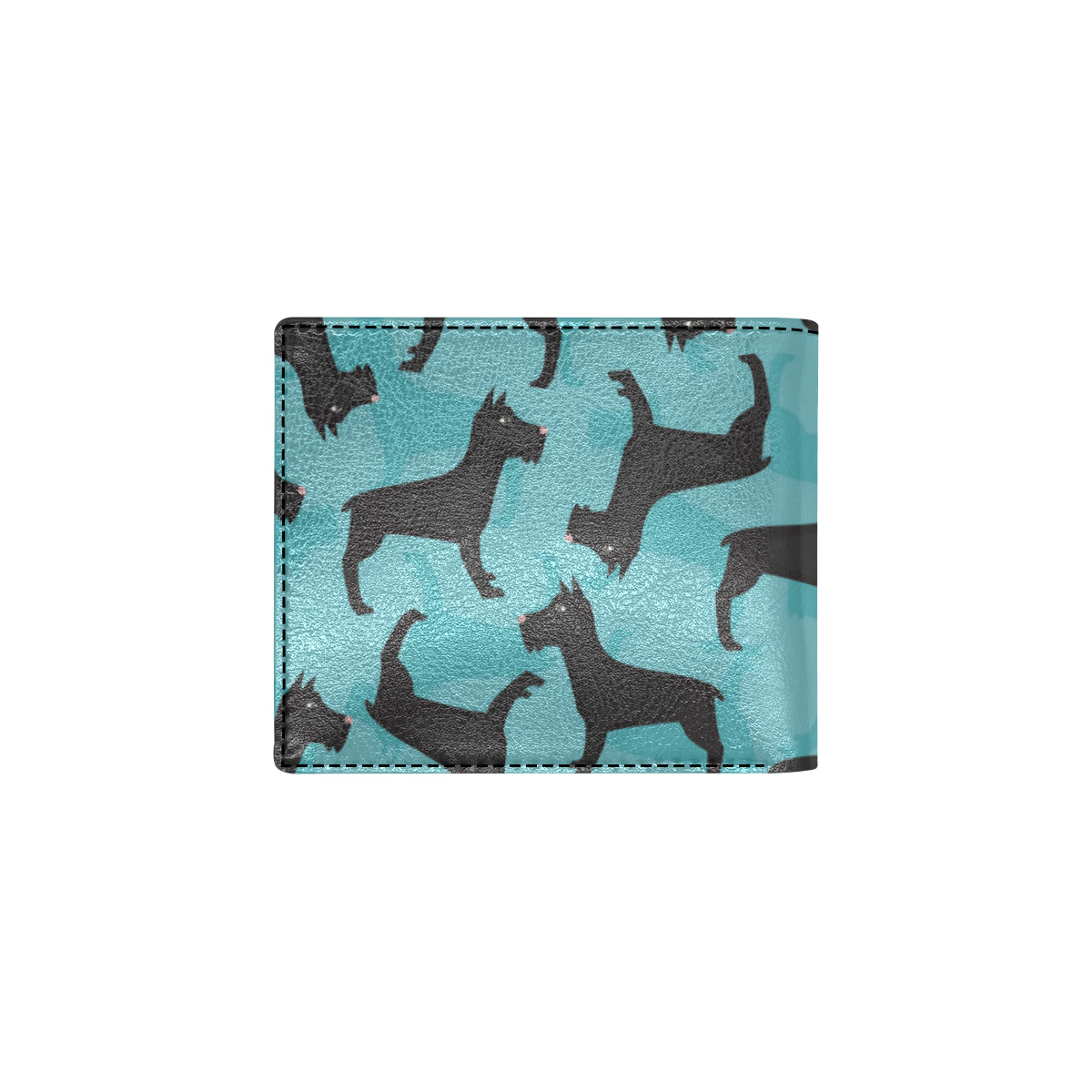 Schnauzers Pattern Print Design A01 Men's ID Card Wallet