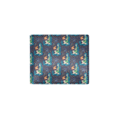 Aquarius Zodiac Pattern Print Design 03 Men's ID Card Wallet