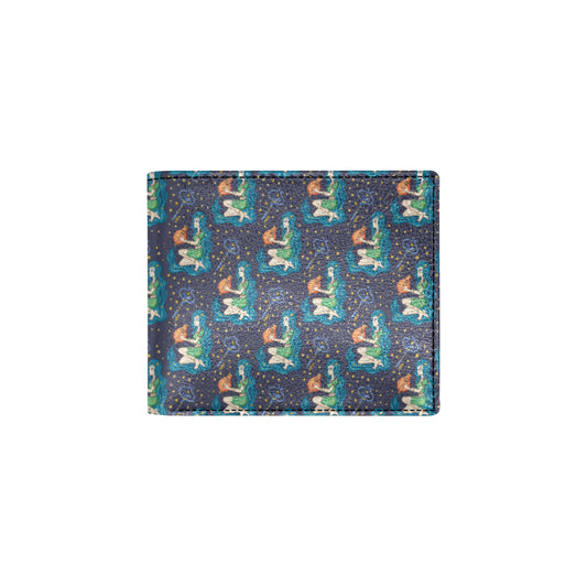 Aquarius Zodiac Pattern Print Design 03 Men's ID Card Wallet