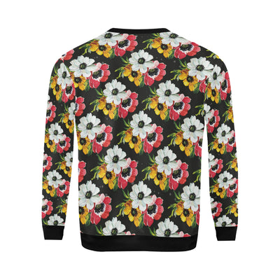 Anemone Pattern Print Design AM07 Men Long Sleeve Sweatshirt