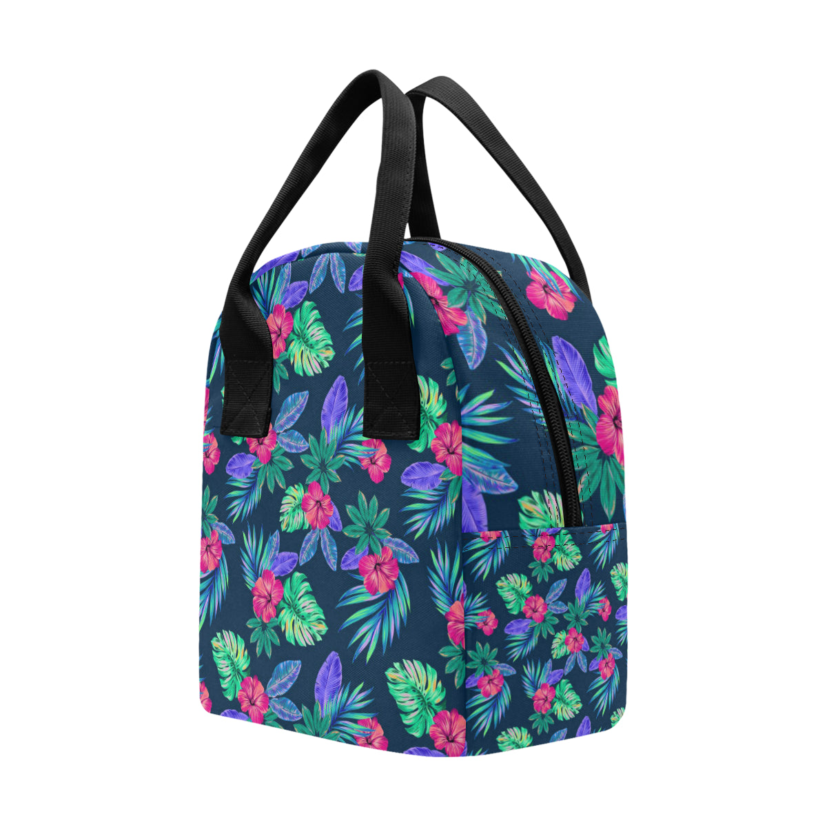 Tropical Flower Pattern Print Design TF09 Insulated Lunch Bag