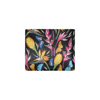 Tropical Flower Pattern Print Design TF016 Men's ID Card Wallet