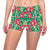 Red Hibiscus Pattern Print Design HB019 Yoga Shorts