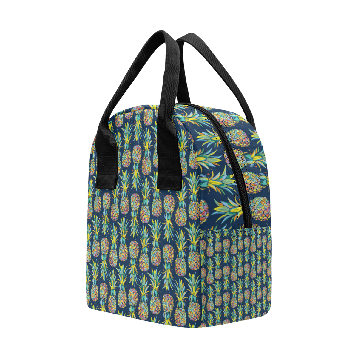 Pineapple Color Art Insulated Lunch Bag
