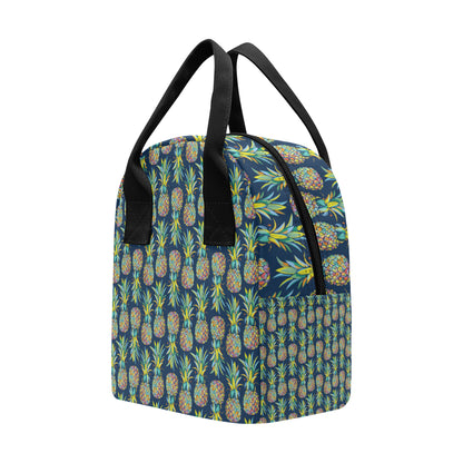 Pineapple Color Art Insulated Lunch Bag