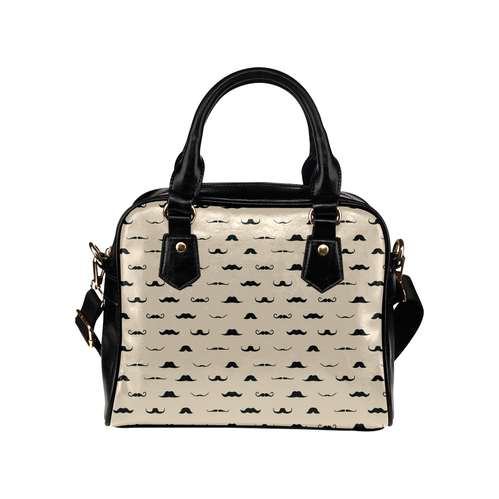 Mustache Pattern Print Design A03 Shoulder Handbag