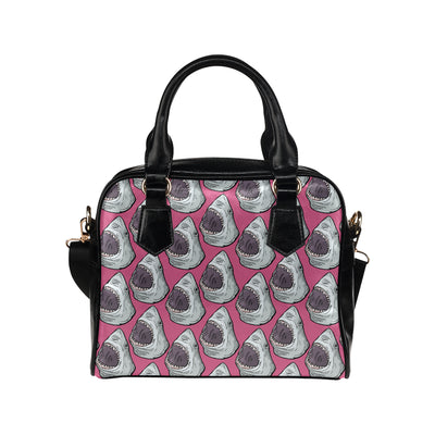 Great White Shark Pattern Print Design 01 Shoulder Handbag