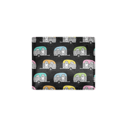 Camper Pattern Camping Themed No 2 Print Men's ID Card Wallet