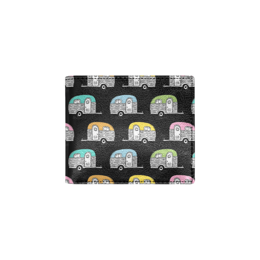 Camper Pattern Camping Themed No 2 Print Men's ID Card Wallet