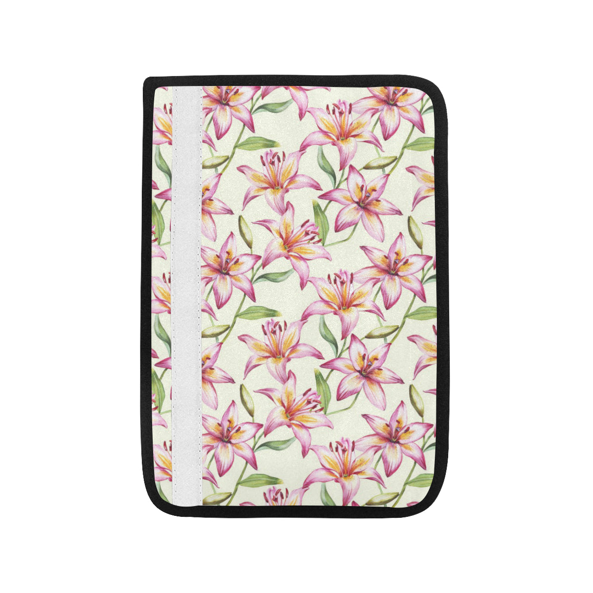 Lily Pattern Print Design LY011 Car Seat Belt Cover